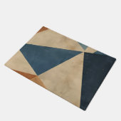 Geometric Pattern in Blues, Tans, and Rust Deurmat (Schuin)