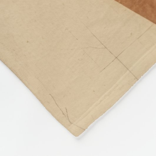 Geometric Pattern in Blues, Tans, and Rust Fleece Deken (Hoek)