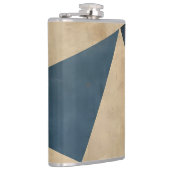 Geometric Pattern in Blues, Tans, and Rust Heupfles (Rechts)