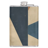 Geometric Pattern in Blues, Tans, and Rust Heupfles (Achterkant)