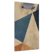 Geometric Pattern in Blues, Tans, and Rust Klembord (Rechts)