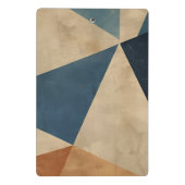 Geometric Pattern in Blues, Tans, and Rust Mini Klembord (Achterkant)