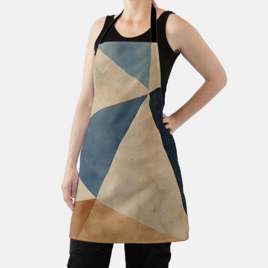 Geometric Pattern in Blues, Tans, and Rust Schort (Insitu)