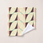Geometric pattern in retro vibe bad handdoek (Wasdoekje)