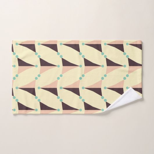 Geometric pattern in retro vibe bad handdoek (Handdoek)