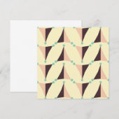Geometric pattern in retro vibe bedankkaart (Voorkant / Achterkant)