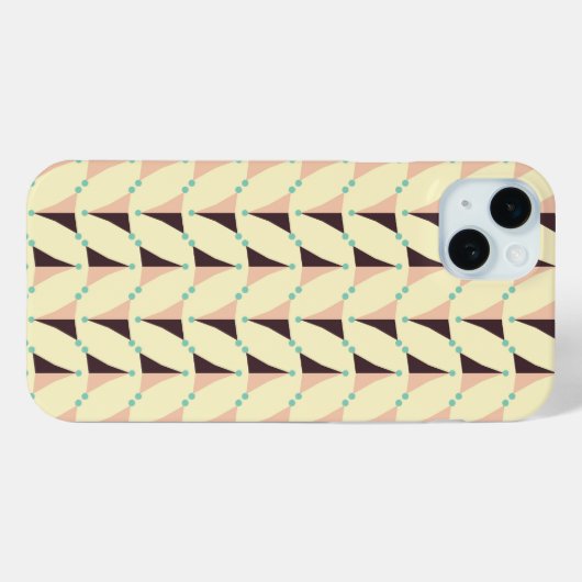 Geometric pattern in retro vibe Case-Mate iPhone case (Achterkant (horizontaal))
