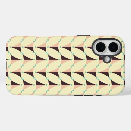Geometric pattern in retro vibe Case-Mate iPhone case (Achterkant (horizontaal))
