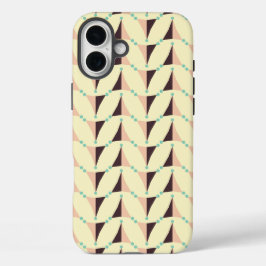 Geometric pattern in retro vibe iPhone 16 plus hoesje