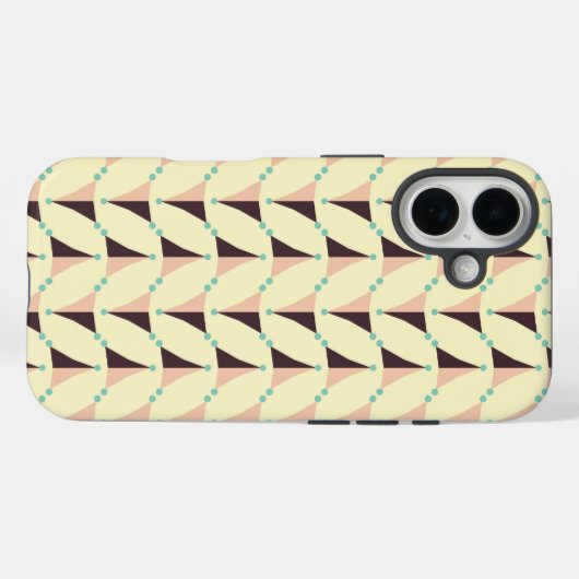 Geometric pattern in retro vibe Case-Mate iPhone case (Achterkant (horizontaal))