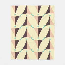 Geometric pattern in retro vibe fleece deken