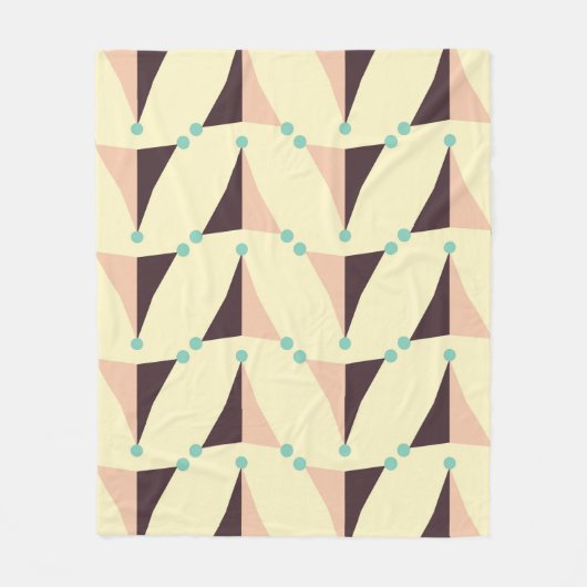 Geometric pattern in retro vibe fleece deken (Voorkant)
