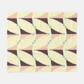 Geometric pattern in retro vibe fleece deken (Voorkant (Horizontaal))