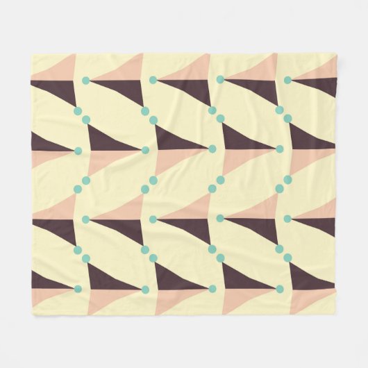Geometric pattern in retro vibe fleece deken (Voorkant (Horizontaal))