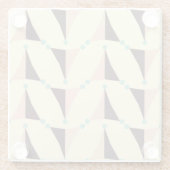 Geometric pattern in retro vibe glazen onderzetter (Achterkant)