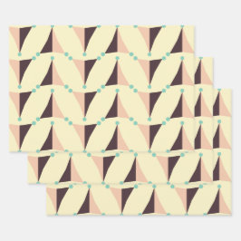 Geometric pattern in retro vibe inpakpapier vel