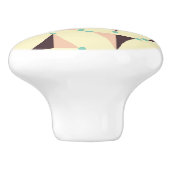 Geometric pattern in retro vibe keramische knop (Zijkant)
