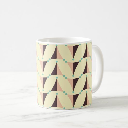 Geometric pattern in retro vibe koffiemok (Voorkant rechts)