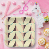 Geometric pattern in retro vibe papieren bordje (Feest)