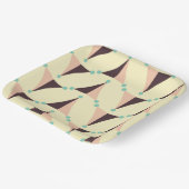 Geometric pattern in retro vibe papieren bordje (Gebogen)
