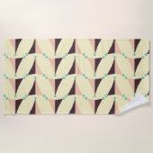 Geometric pattern in retro vibe strandlaken (Voorkant)