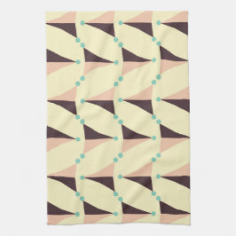 Geometric pattern in retro vibe theedoek