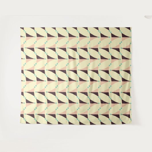 Geometric pattern in retro vibe wandkleed (Voorkant (horizontaal))