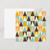 Geometric pattern of multi-colored triangles bedankkaart (Voorkant / Achterkant)