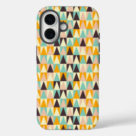 Geometric pattern of multi-colored triangles  iPhone 16 hoesje