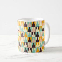 Geometric pattern of multi-colored triangles koffiemok
