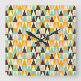 Geometric pattern of multi-colored triangles  vierkante klok