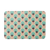 Geometric pattern of teal, beige, and black shapes badmat (Voorkant)