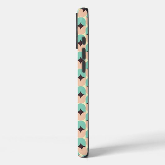 Geometric pattern of teal, beige, and black shapes Case-Mate iPhone case (Achterkant / Links)