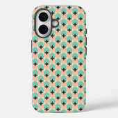 Geometric pattern of teal, beige, and black shapes Case-Mate iPhone case (Achterkant)
