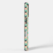 Geometric pattern of teal, beige, and black shapes Case-Mate iPhone case (Achterkant / Rechts)
