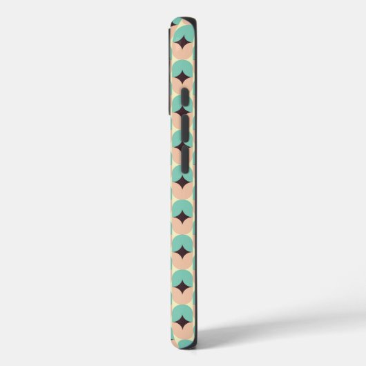 Geometric pattern of teal, beige, and black shapes Case-Mate iPhone case (Achterkant / Links)