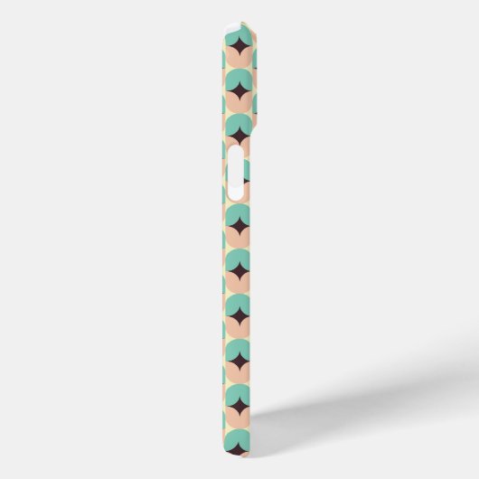 Geometric pattern of teal, beige, and black shapes Case-Mate iPhone case (Achterkant / Rechts)