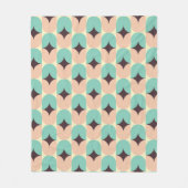 Geometric pattern of teal, beige, and black shapes fleece deken (Voorkant)