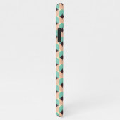 Geometric pattern of teal, beige, and black shapes iPhone hoesje (Rechterkant)
