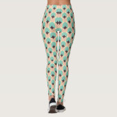 Geometric pattern of teal, beige, and black shapes leggings (Achterkant)