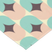 Geometric pattern of teal, beige, and black shapes tafelkleed (Gekanteld)