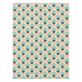 Geometric pattern of teal, beige, and black shapes tafelkleed