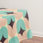Geometric pattern of teal, beige, and black shapes tafelkleed (Voorbeeld)