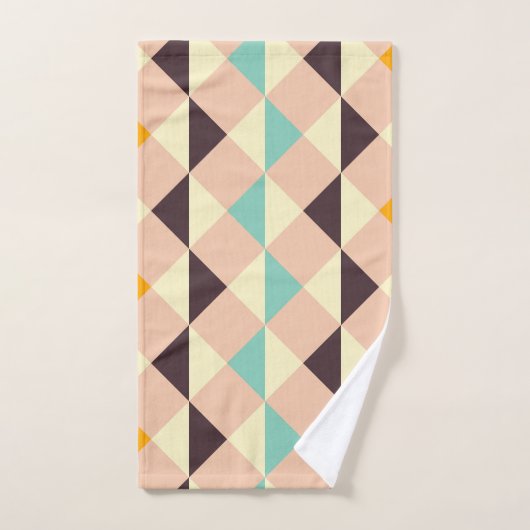 Geometric pattern overlapping diamonds & triangle bad handdoek (Handdoek)