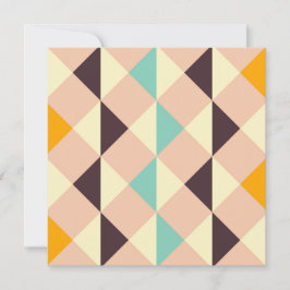 Geometric pattern overlapping diamonds & triangle bedankkaart