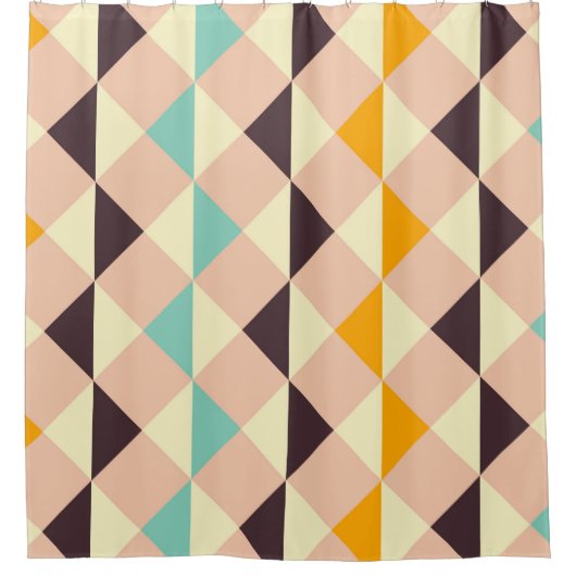 Geometric pattern overlapping diamonds & triangle douchegordijn (Voorkant)