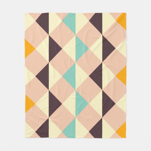 Geometric pattern overlapping diamonds & triangle fleece deken (Voorkant)