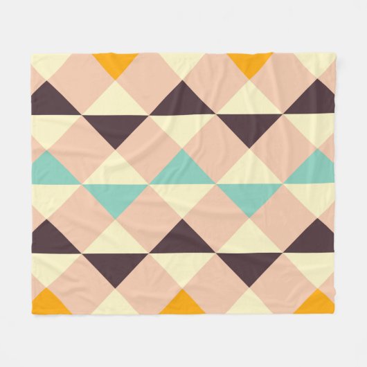 Geometric pattern overlapping diamonds & triangle fleece deken (Voorkant (Horizontaal))