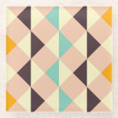 Geometric pattern overlapping diamonds & triangle glazen onderzetter (Voorkant)