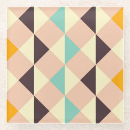 Geometric pattern overlapping diamonds & triangle glazen onderzetter